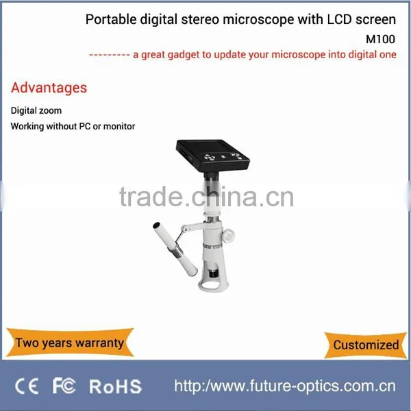 2.0 MP portable digital microscope with lcd screen