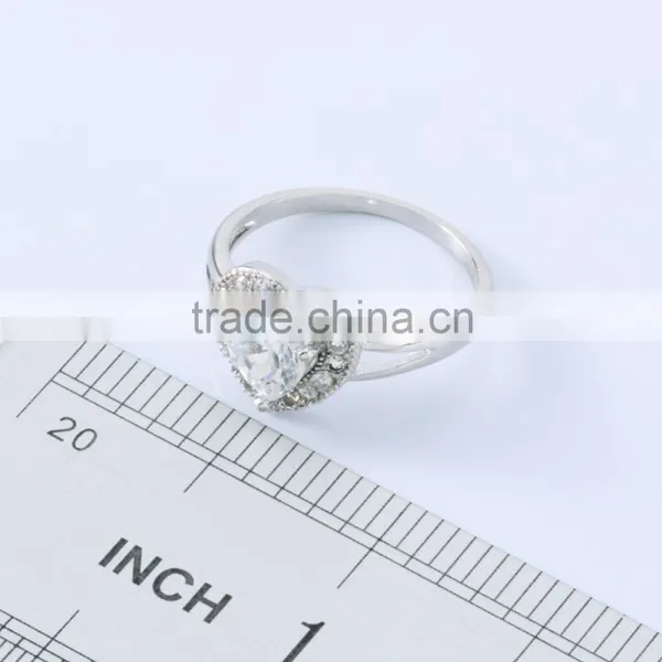Romanic Bridal Heart Shape Cubic Zirconia Ring 18k Gold Plated Jewelry Size#6,7,8 photo-3