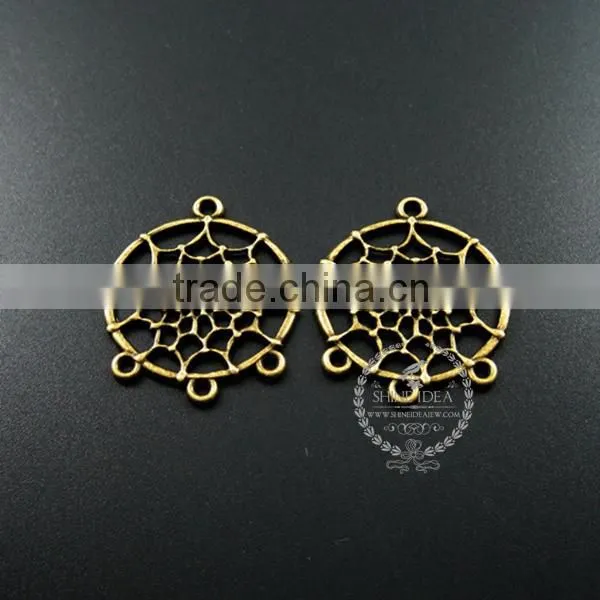 28*33mm Vintage Style Antiqued Bronze Indian Dream Catcher Net Spider Meb DIY Pendant Charm Supplies Findings 1810420 photo-2