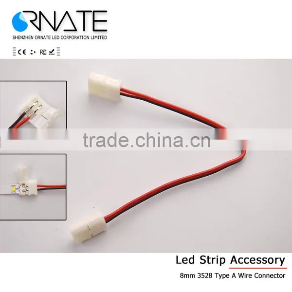 8mm 2 Pin Led Connector Adapter Coupler Cable Solderless Plug With Wire Cable for 3528 2835 Single Color Led Strip Light photo-2