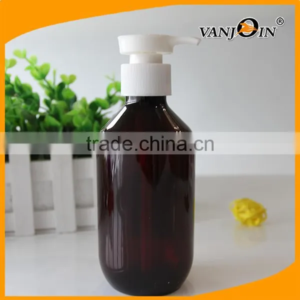 Empty 200ml Cobalt Blue Plastic Shampoo Bottle With Pump Dispenser photo-3