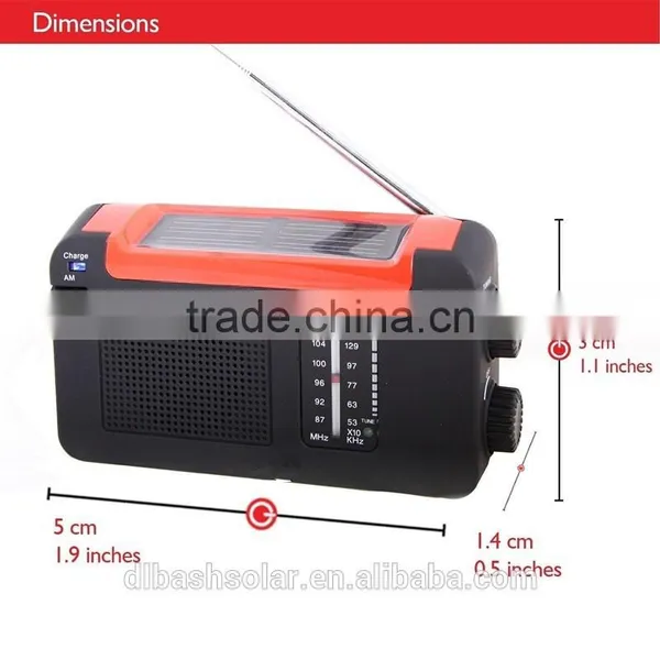 Whosesaler Rechargeable Portable Radio AM FM Crank Solar Radio photo-4