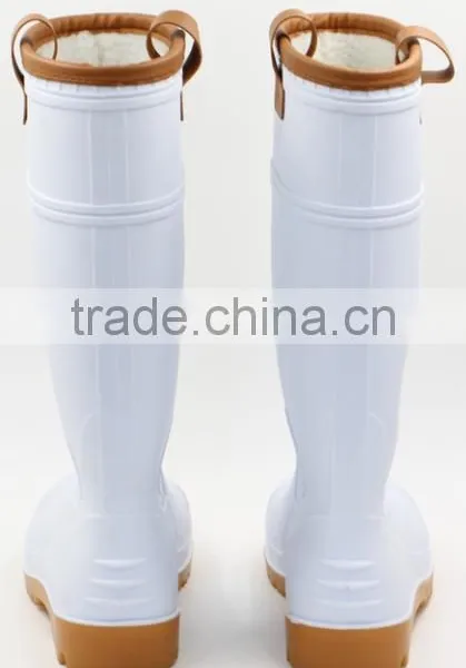 Black Safety Warm Winter Pvc Rain Boots With Steel Toe and Plate Waterproof Wellington Boots photo-3