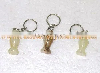 TOP PAKISTANI NATURAL STONE ONYX KEY CHAINS HANDICRAFTS photo-3