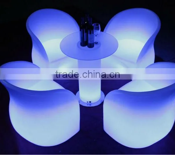 Led Bar Furniture Round Table/Hot Sell Led Rechargeable Coffee Table/LED Remote Outdoor Lawn Tea Table photo-2