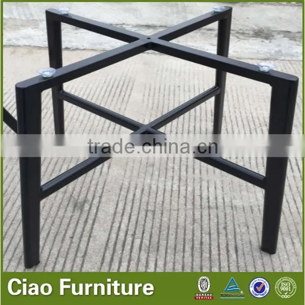 New Style Aluminium Dining Furniture Round Glass Table photo-2