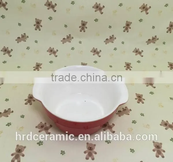 Red Stock Porcelain Ceramic Plates Dishes for Promotion photo-4