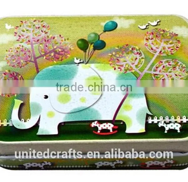 New Small Storage Jars Rectangular Iron Tin Gift Jewelry Holder Storage Box 1Pcs photo-4
