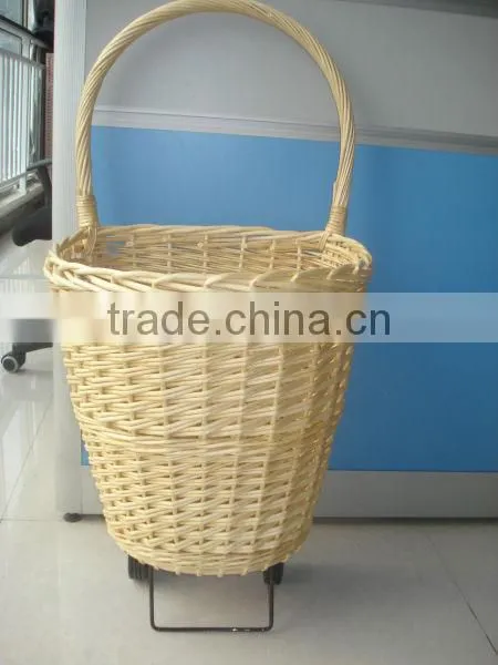 Wicker Shopping Trolley & Wicker Shopping Cart & Willow Utility Cart photo-3