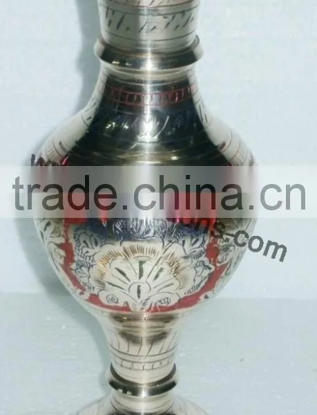 Small Wedding Table Metal Vase / Unique Wedding Table Vases photo-4