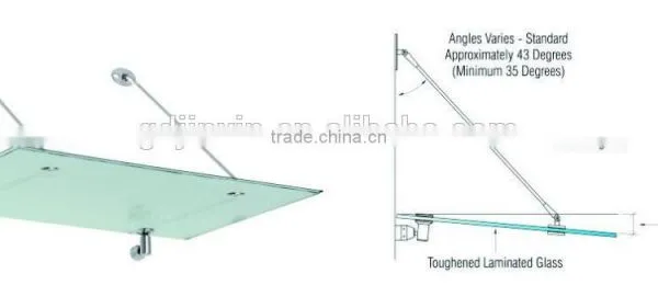 Modern Stainless Steel Glass Canopy Fittings/Accessories / Glass Door Canopy/window Canopy photo-4