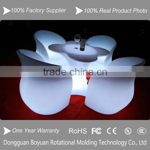 Used Cheap Party Restaurant Led Lighting Table and Chairs for Sale photo-2