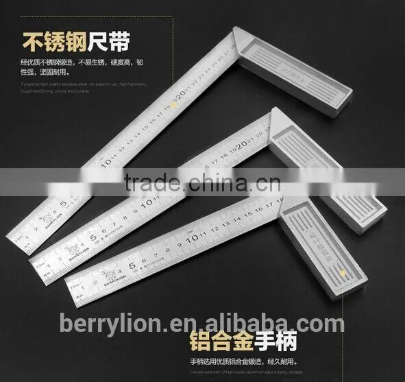 Berrylion 500mm Square Ruler Stainless Steel Clear Scale Alloy Square Ruler photo-5