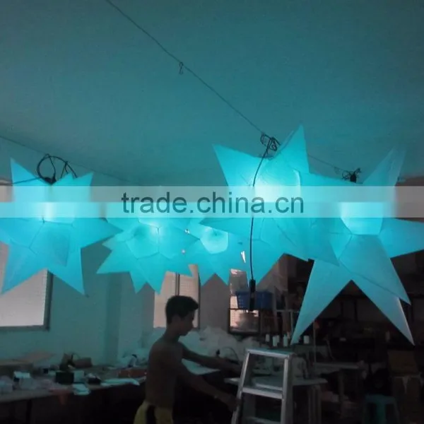 Custom Make Inflatable LED Stars Colorful Wedding Celebration Lighting Inflatable Star photo-4