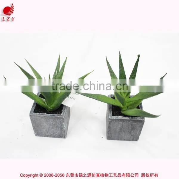 Wholesale Mini Succulent Potted Artificial Mini Aloe Green Aloe Artificial Plant photo-4