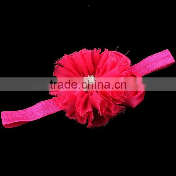 Chiffon Flower and Satin Rose Flower Headband for Kids Hair Accessories photo-4