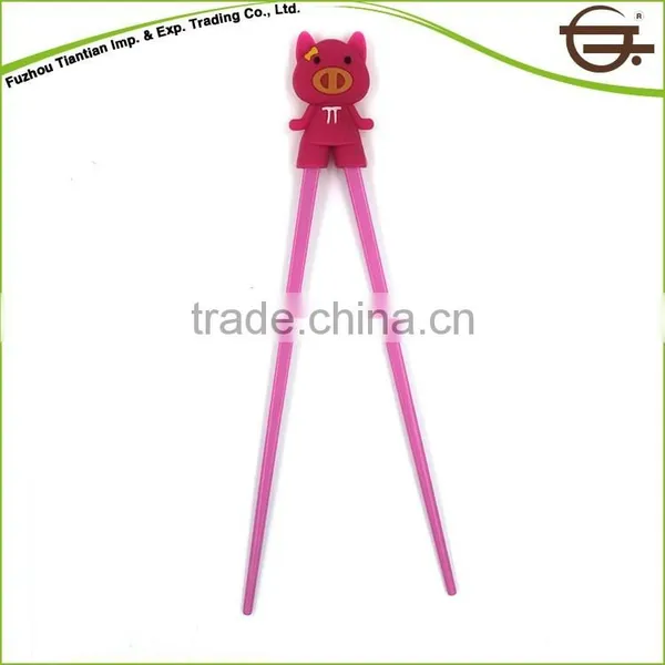 Safe Melamine Pig Shape Pink Chopstick For Kid photo-2
