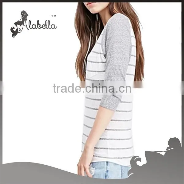 3/4 Sleeve Shirts Wholesale t Shirts for t Shirts Stripes Designs photo-3