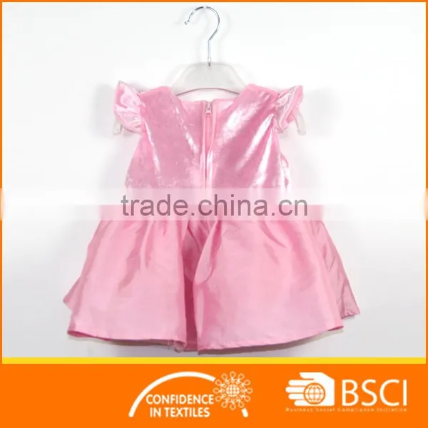 Baby Girl Fashion Floral Pink Party Dress photo-3