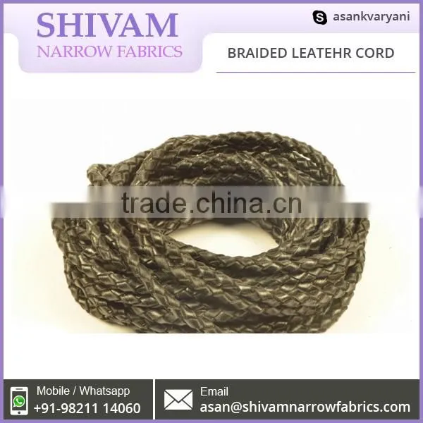 High Quality 6mm Round Leather Cord Stitched for Jewelry photo-3