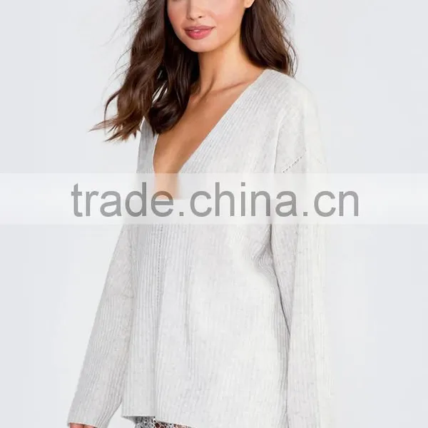 Chinese New Fashion Wool V Neck Sweater photo-3