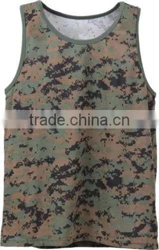 Custom Cotton Blend Wholesale Camo Tank Top photo-6