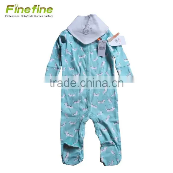 Eco Bamboo Clothes Cotton Plain Color Baby Rompers Set photo-3