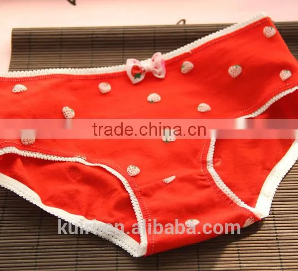Women Sexy Red Underwear Lady Girls Cute Cotton Panties in a Gift Box E15 photo-4