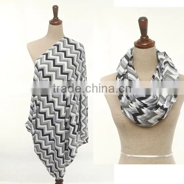 Jersey Chevron Enternity Nursing Cover Scarf photo-4