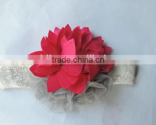 Wholesale Girls Accessories 2016 Cotton Knit Baby Headbands Elastic Besutiful Baby Girl Flower Headbands Boutique Children Bands photo-4