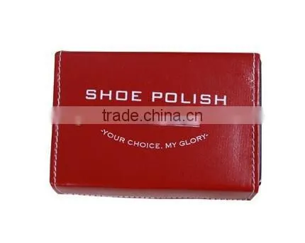 2015 Fashionable Red Square Leather Shoe Polish Set/Shoe Care Kit Factory photo-4