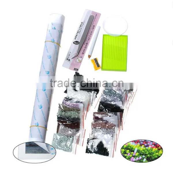 Square White Horse Pattern Cotton Embroidery Rhinestone DIY Kit Diamond Painting photo-2