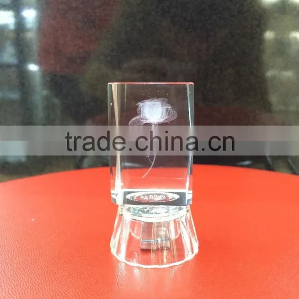 2D/3D Laser Crystal Cube Engraving With Glass Led Base photo-2