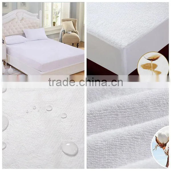 5 Star Hotel Luxury Waterproof Mattress Cover 100% Cotton Terry Cloth Mattress Protector photo-4