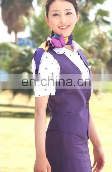 Classical Fashion Wool Fabric for Flight Attendant Airline Staff Corporate Suits Stewardess Uniforms