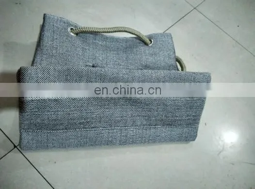 High Quality Grey Color Linen Personalized Office Ladies Bag Woman Shoulder Bag photo-3