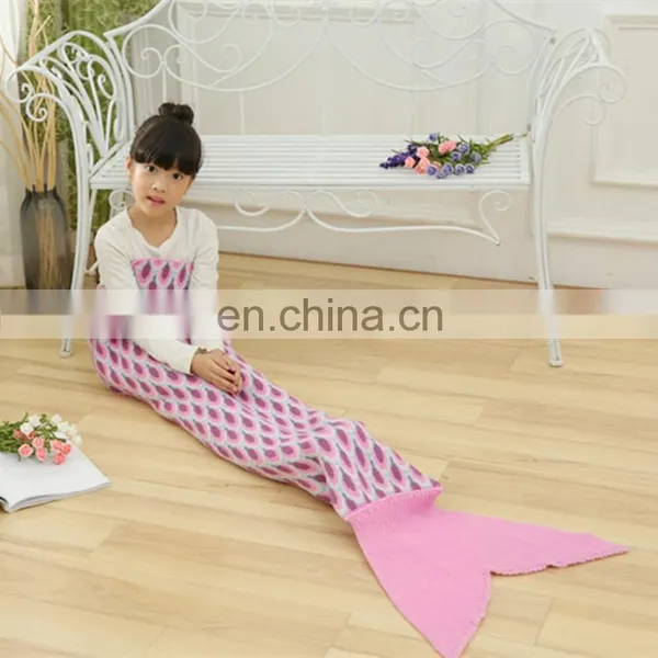 Fashion Home Blanket Kid's Warm Mermaid Tail Blanket photo-4