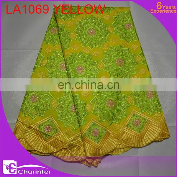 Big Voile Lace African Fashion Lace Fabric Charinter Lace Swiss Voile Big Lace African Wedding Lace Fabric LA1069 Brown photo-3