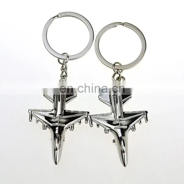 No Minumum Custom Hot Selling High Quality 3D Car Metal Airplane Keychain Maker photo-3