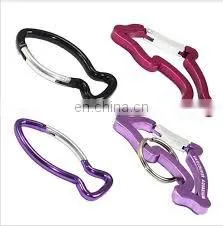 Custom Made Blue D Shaped Carabiner Printing Logo photo-3
