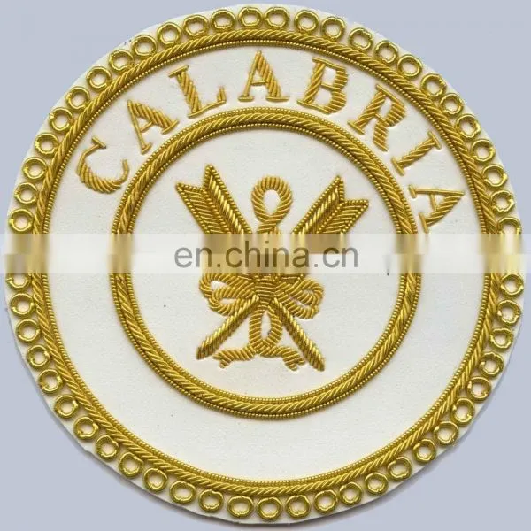 Hand Embroidered Bullion Crest Badges