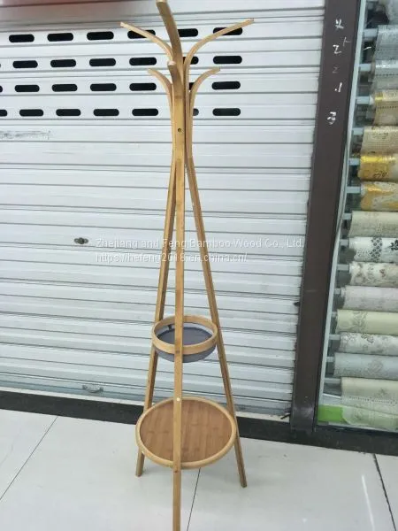 2018 New Triangular Coat Rack, Bamboo Green and Environmentally Friendly. photo-3