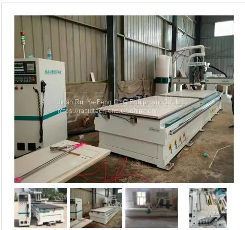 Pneumatic Type ATC CNC Router With Double Working Position 3 axis cnc machine