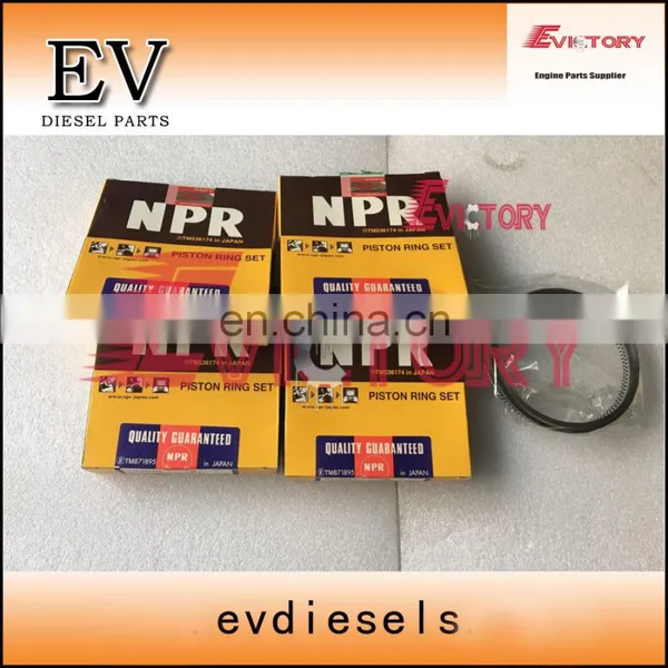 Suit for Sumitomo SH55 Excavator Engine 4LE1 Piston Ring Set 8-97141208-0 photo-2