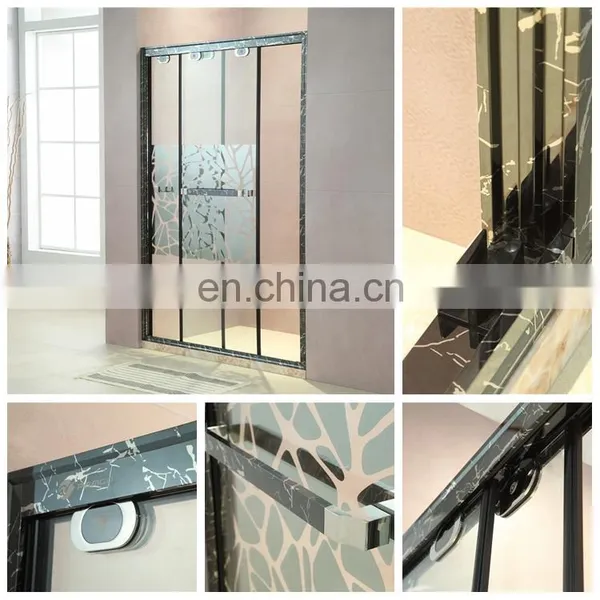Modern Design Shower Cabin Toughened Sliding Glass Shower Door photo-4