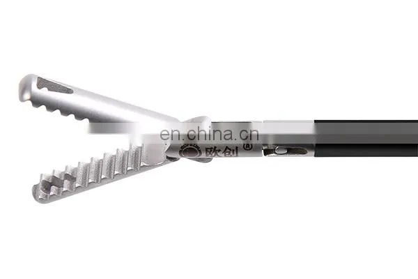 Laparoscopic Grasper With Diam 5mm 10mm Insulated Handle With Rachet Plastic Scissor Clamp photo-3