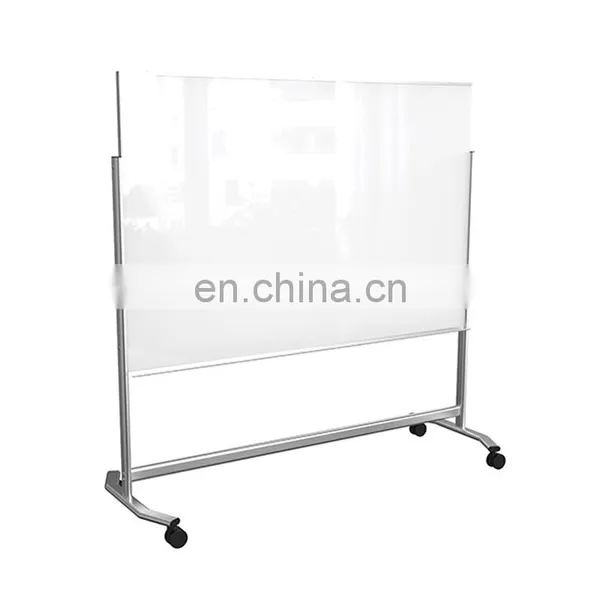 Hot Sale Customized Tempered Magnetic Double Sided Mobile Glass Whiteboard photo-2