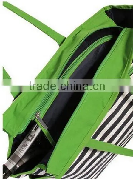 Hot Selling Handbag Green Stripe Sportsbag photo-3