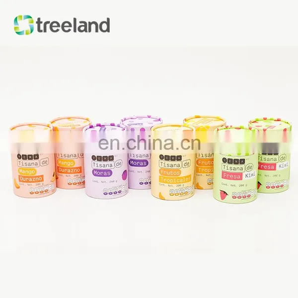 Food Grade Cylinder Box Tea Paper Tube Carton Tube With Custom Print photo-3