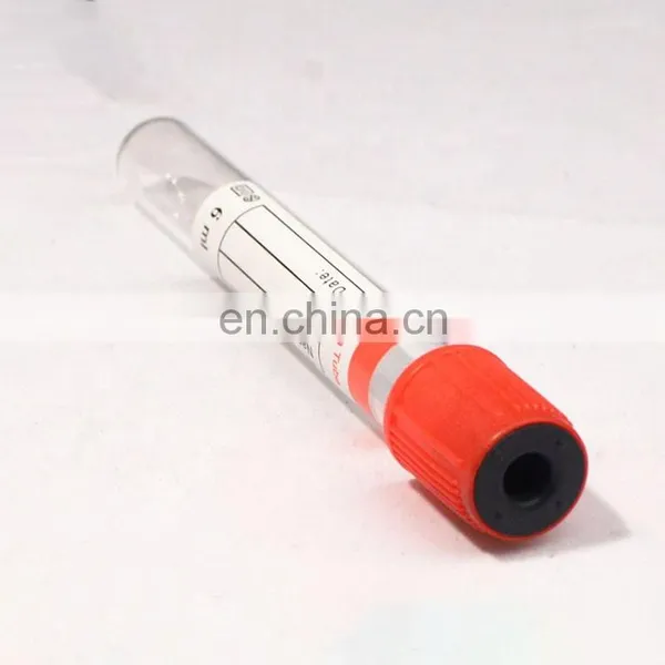 Plastic Ordinary Vacuum Collecting Tube PET Red Cap Plain Tube for Hospital photo-2